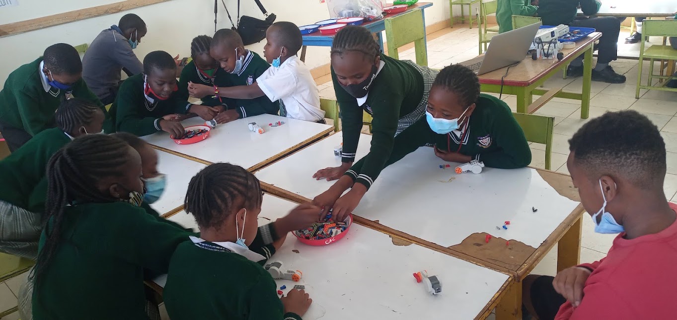 Children participating in MentorSpace community learning activities